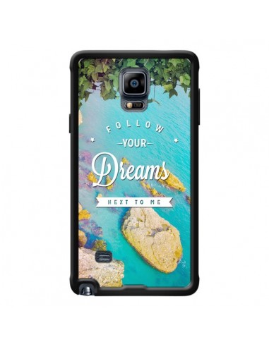 Coque Follow your dreams Suis tes rêves Islands pour Samsung Galaxy Note 4 - Eleaxart