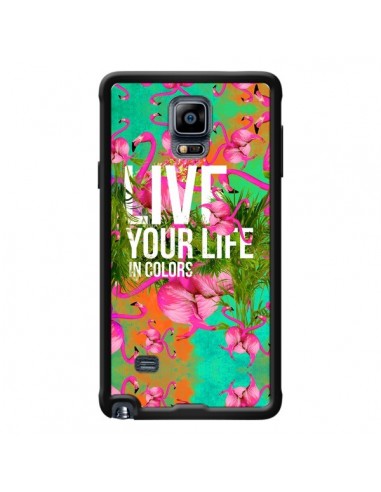 Coque Live your Life pour Samsung Galaxy Note 4 - Eleaxart