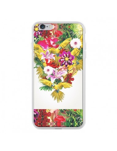 Coque Parrot Floral Perroquet Fleurs pour iPhone 6 Plus - Eleaxart