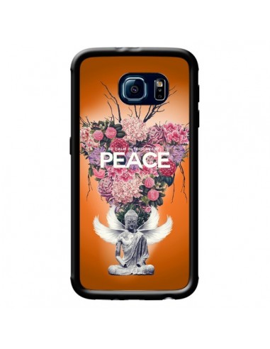 Coque Peace Fleurs Buddha pour Samsung Galaxy S6 - Eleaxart