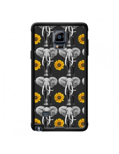 Coque Elephant Tournesol pour Samsung Galaxy Note 4 - Eleaxart