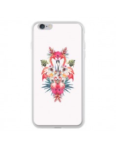 Coque Tropicales Flamingos Tropical Flamant Rose Summer Ete pour iPhone 6 Plus - Eleaxart