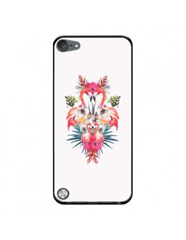 Coque Tropicales Flamingos Tropical Flamant Rose Summer Ete pour iPod Touch 5 - Eleaxart