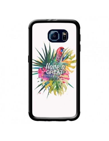 Coque Have a great summer Ete Perroquet Parrot pour Samsung Galaxy S6 - Eleaxart