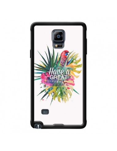 Coque Have a great summer Ete Perroquet Parrot pour Samsung Galaxy Note 4 - Eleaxart
