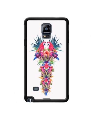 Coque Parrot Kingdom Royaume Perroquet pour Samsung Galaxy Note 4 - Eleaxart
