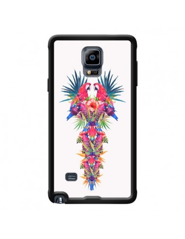 Coque Parrot Kingdom Royaume Perroquet pour Samsung Galaxy Note 4 - Eleaxart