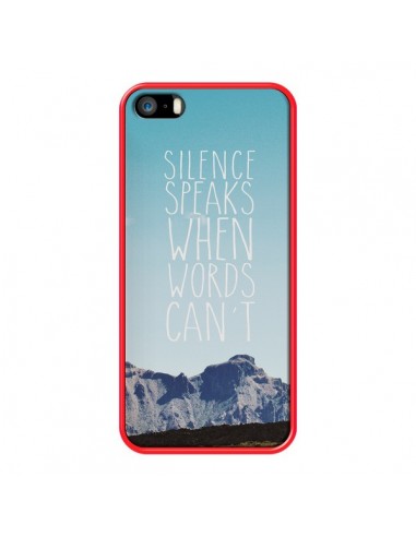 Coque Silence speaks when words can't paysage pour iPhone 5 et 5S - Eleaxart