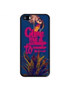 Coque Give me a summer to remember souvenir paysage pour iPhone 5 et 5S - Eleaxart