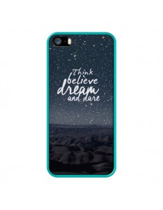 Coque Think believe dream and dare Pensée Rêves pour iPhone 5 et 5S - Eleaxart 2