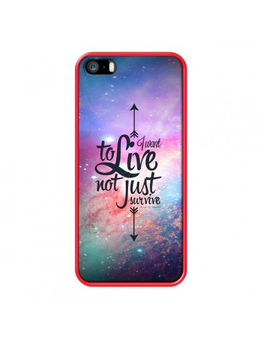 Coque I want to live Je veux vivre pour iPhone 5 et 5S - Eleaxart