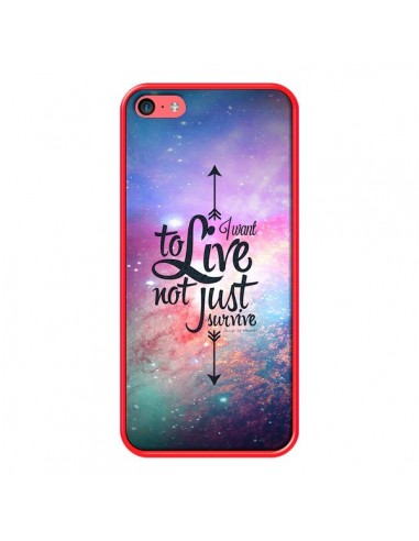 Coque I want to live Je veux vivre pour iPhone 5C - Eleaxart