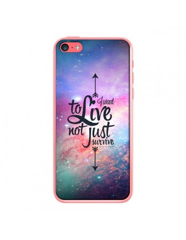 Coque I want to live Je veux vivre pour iPhone 5C - Eleaxart