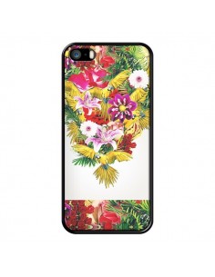 Coque Parrot Floral Perroquet Fleurs pour iPhone 5 et 5S - Eleaxart