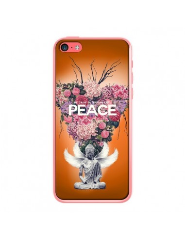 Coque Peace Fleurs Buddha pour iPhone 5C - Eleaxart