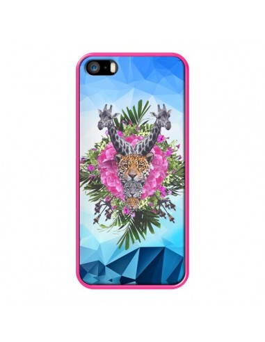 Coque Giraffes Lion Tigre Jungle pour iPhone 5 et 5S - Eleaxart