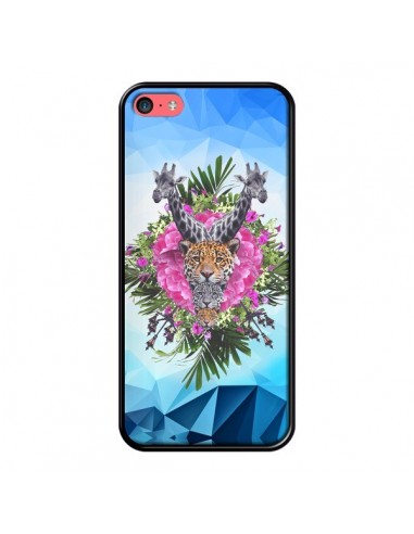 Coque Giraffes Lion Tigre Jungle pour iPhone 5C - Eleaxart