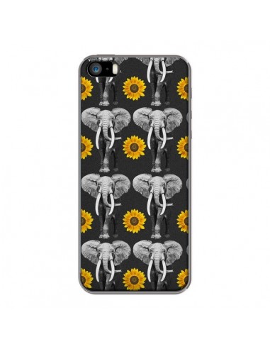 Coque Elephant Tournesol pour iPhone 5 et 5S - Eleaxart