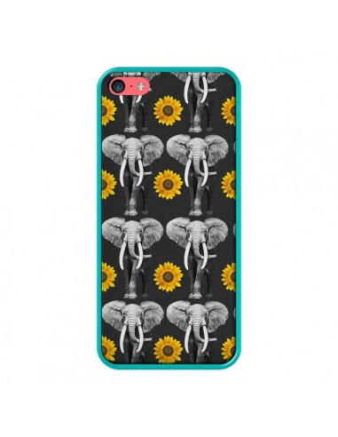 Coque Elephant Tournesol pour iPhone 5C - Eleaxart