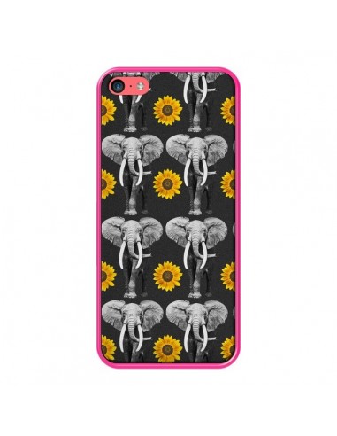 Coque Elephant Tournesol pour iPhone 5C - Eleaxart