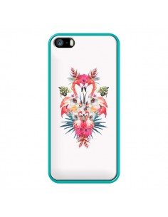 Coque Tropicales Flamingos Tropical Flamant Rose Summer Ete pour iPhone 5 et 5S - Eleaxart 2