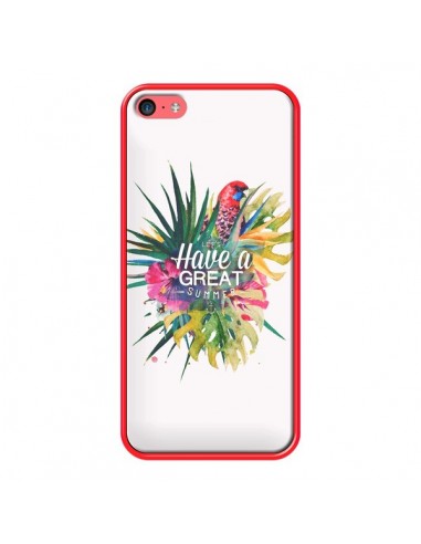 Coque Have a great summer Ete Perroquet Parrot pour iPhone 5C - Eleaxart