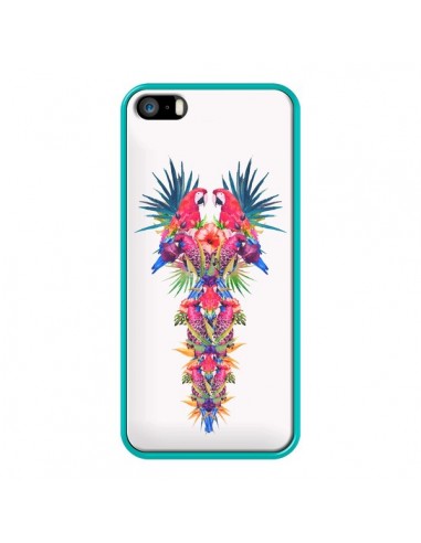 Coque Parrot Kingdom Royaume Perroquet pour iPhone 5 et 5S - Eleaxart