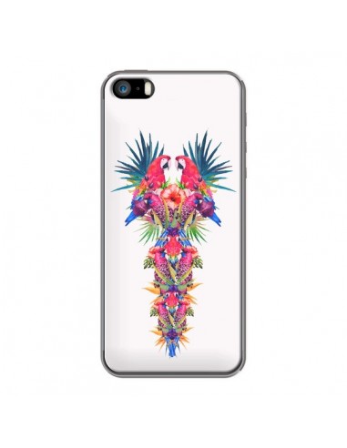 Coque Parrot Kingdom Royaume Perroquet pour iPhone 5 et 5S - Eleaxart