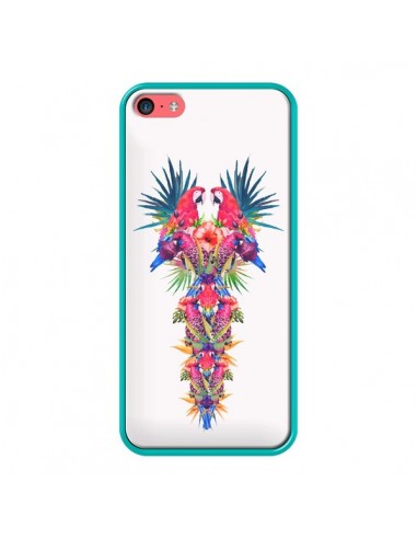 Coque Parrot Kingdom Royaume Perroquet pour iPhone 5C - Eleaxart