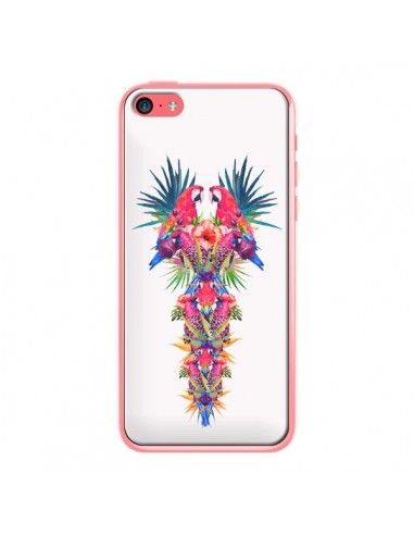 Coque Parrot Kingdom Royaume Perroquet pour iPhone 5C - Eleaxart