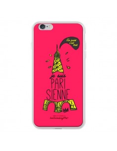 Coque Je suis Parisienne La Tour Eiffel Rose pour iPhone 6 Plus - Leellouebrigitte
