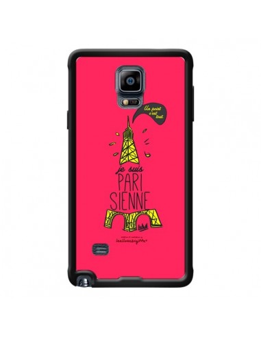 Coque Je suis Parisienne La Tour Eiffel Rose pour Samsung Galaxy Note 4 - Leellouebrigitte