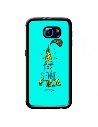 Coque Je suis Parisienne La Tour Eiffel Bleu pour Samsung Galaxy S6 - Leellouebrigitte