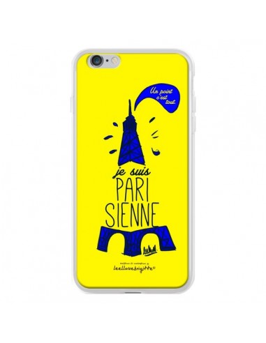 Coque Je suis Parisienne La Tour Eiffel Jaune pour iPhone 6 Plus - Leellouebrigitte