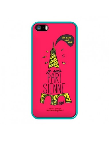 Coque Je suis Parisienne La Tour Eiffel Rose pour iPhone 5 et 5S - Leellouebrigitte
