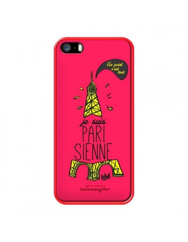 Coque Je suis Parisienne La Tour Eiffel Rose pour iPhone 5 et 5S - Leellouebrigitte