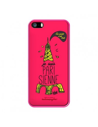 Coque Je suis Parisienne La Tour Eiffel Rose pour iPhone 5 et 5S - Leellouebrigitte