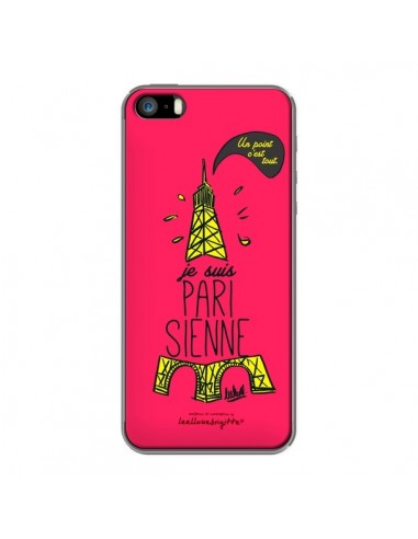 Coque Je suis Parisienne La Tour Eiffel Rose pour iPhone 5 et 5S - Leellouebrigitte