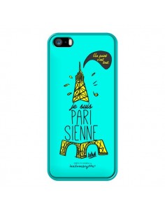 Coque Je suis Parisienne La Tour Eiffel Bleu pour iPhone 5 et 5S - Leellouebrigitte 2
