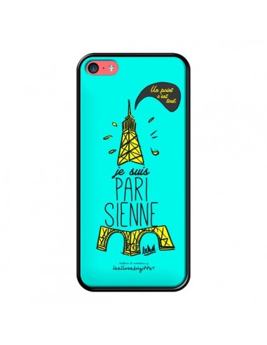 Coque Je suis Parisienne La Tour Eiffel Bleu pour iPhone 5C - Leellouebrigitte