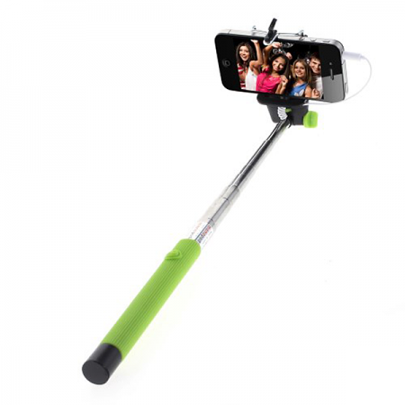 Selfie Stick et Télécommande perche Extensible 20-100 cm câble jack pour iPhone et Samsung