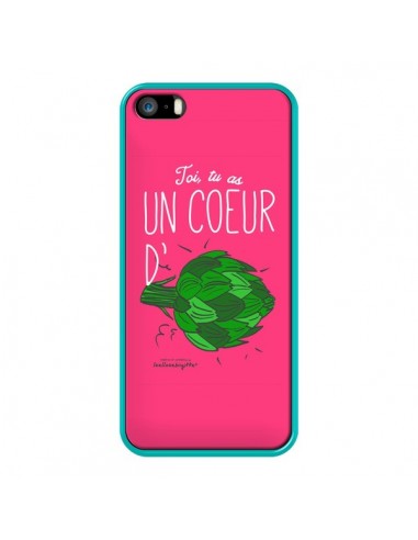 Coque Toi tu as un coeur d'artichaut pour iPhone 5 et 5S - Leellouebrigitte