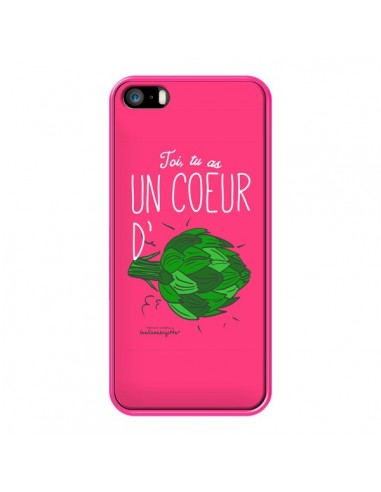 Coque Toi tu as un coeur d'artichaut pour iPhone 5 et 5S - Leellouebrigitte