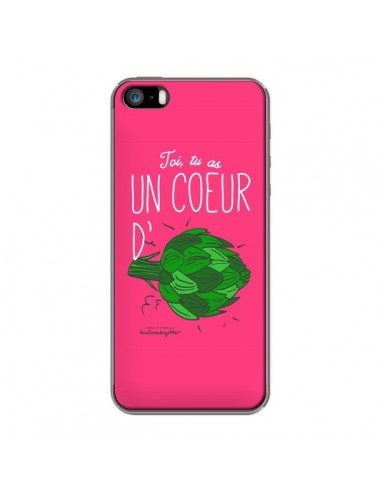 Coque Toi tu as un coeur d'artichaut pour iPhone 5 et 5S - Leellouebrigitte