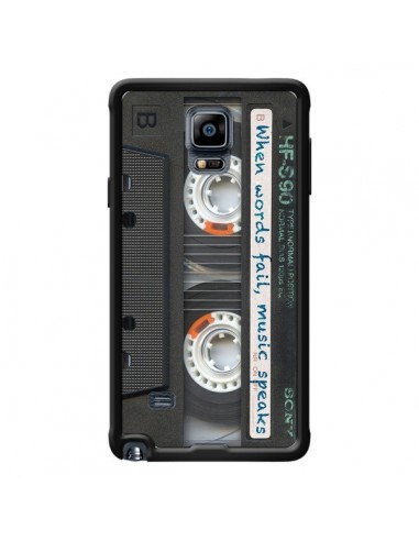 Coque Cassette Words K7 pour Samsung Galaxy Note 4 - Maximilian San