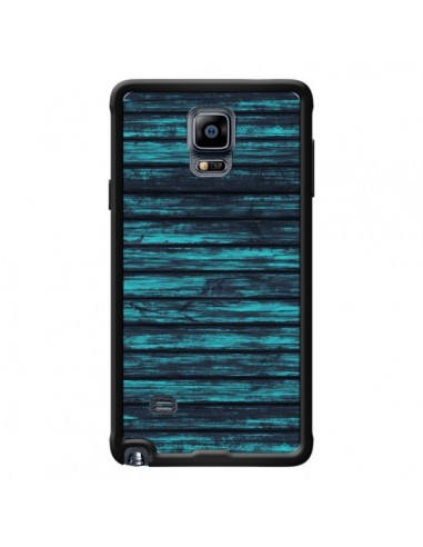 Coque Blue Moon Wood Bois pour Samsung Galaxy Note 4 - Maximilian San