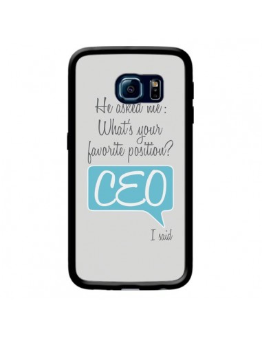 Coque What's your favorite position CEO I said, bleu pour Samsung Galaxy S6 Edge - Shop Gasoline