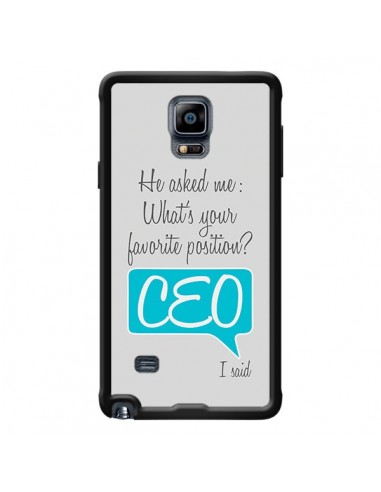 Coque What's your favorite position CEO I said, bleu pour Samsung Galaxy Note 4 - Shop Gasoline