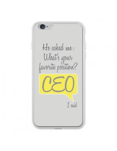 Coque iPhone 6 Plus et 6S Plus What's your favorite position CEO I said, jaune - Shop Gasoline