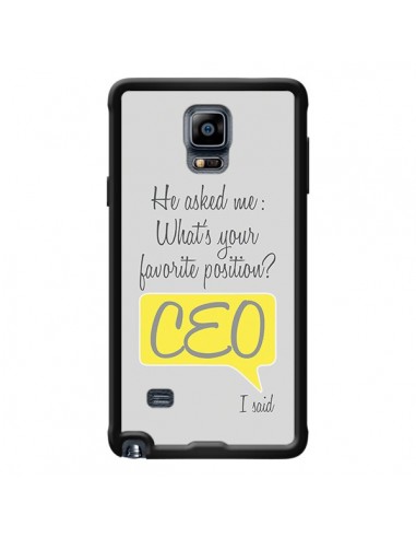 Coque What's your favorite position CEO I said, jaune pour Samsung Galaxy Note 4 - Shop Gasoline